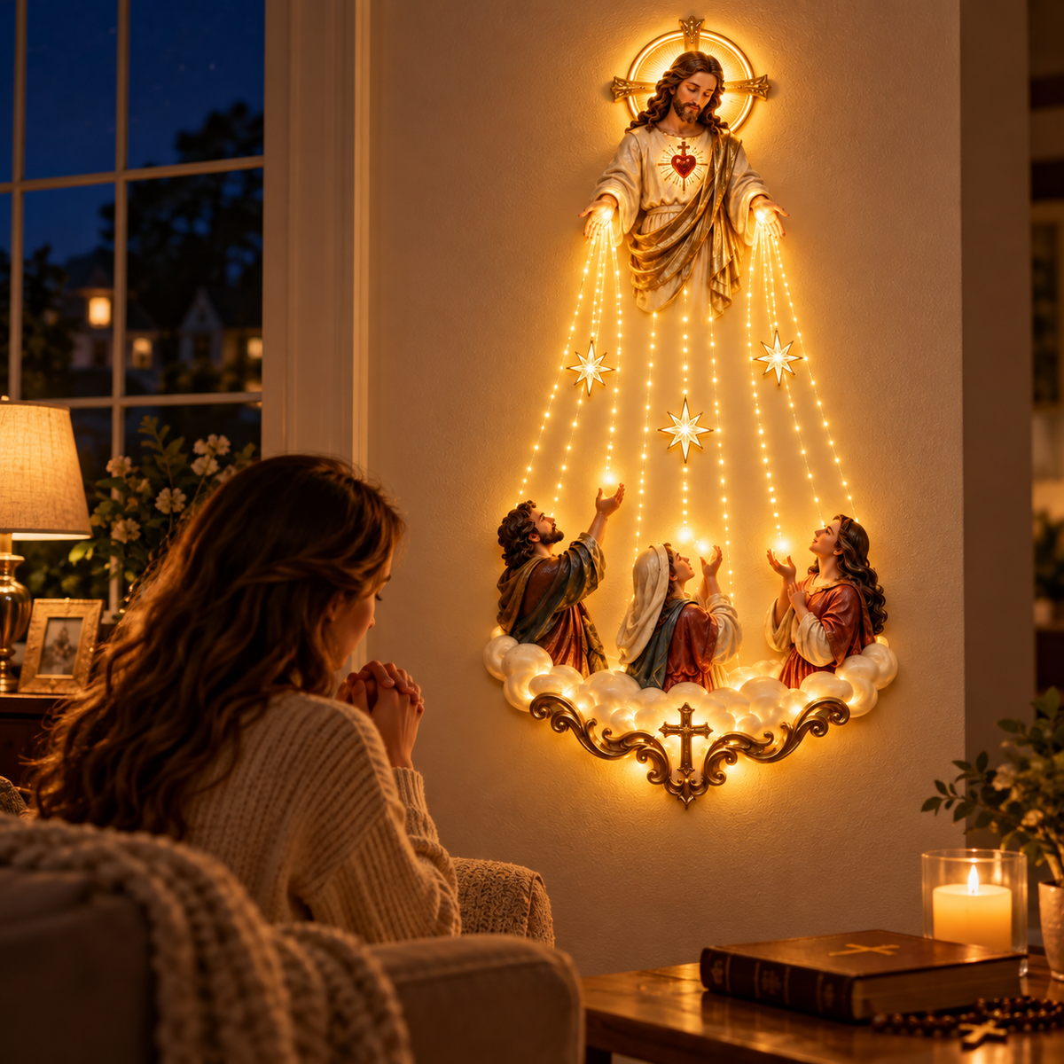 ✝️✨Light of Hope™ Sacred Heart Jesus Wall Light