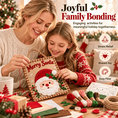 🎄✨ Christmas DIY Fabric Weaving Friendship Kit - 🧵 Create Something Special Together! 💕