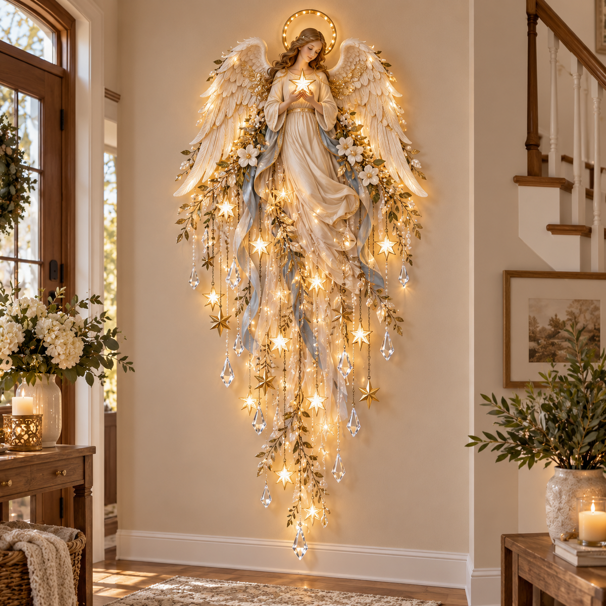 ✝️Sacred Glow – Jesus, Angel & Nativity Lighted Wall Décor