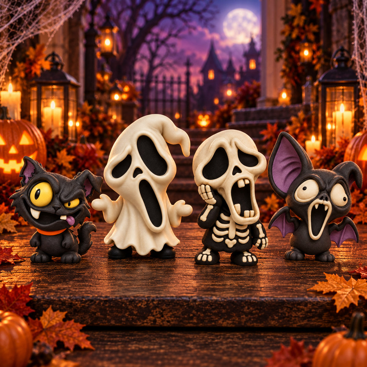 Scream Squad — 4-Piece Halloween Desk Decor Set