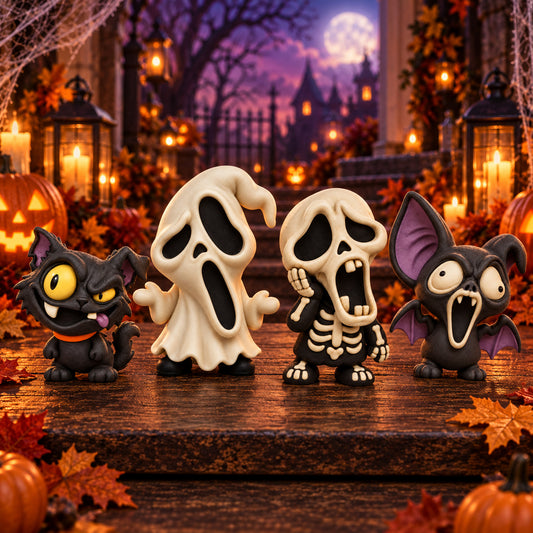 Scream Squad — 4-Piece Halloween Desk Decor Set