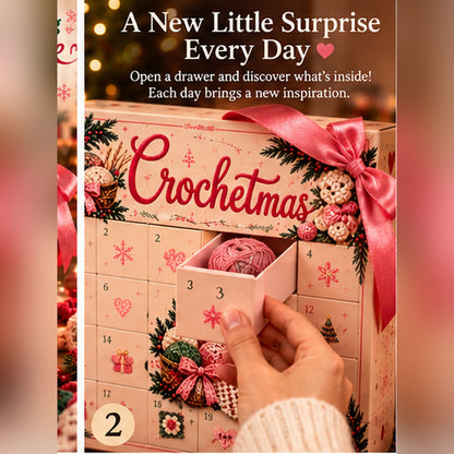 🎄 CozyStitch Christmas Countdown™ – 24 Days of Yarn & Crochet Surprises | Holiday Craft Gift for Crochet Lovers 🧶