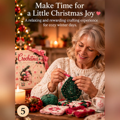 🎄 CozyStitch Christmas Countdown™ – 24 Days of Yarn & Crochet Surprises | Holiday Craft Gift for Crochet Lovers 🧶