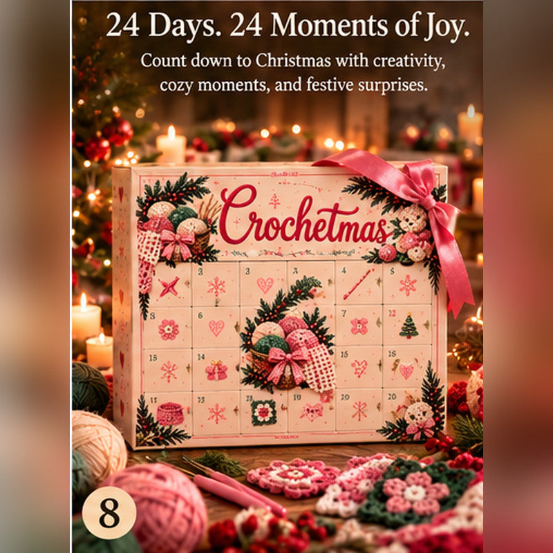🎄 CozyStitch Christmas Countdown™ – 24 Days of Yarn & Crochet Surprises | Holiday Craft Gift for Crochet Lovers 🧶