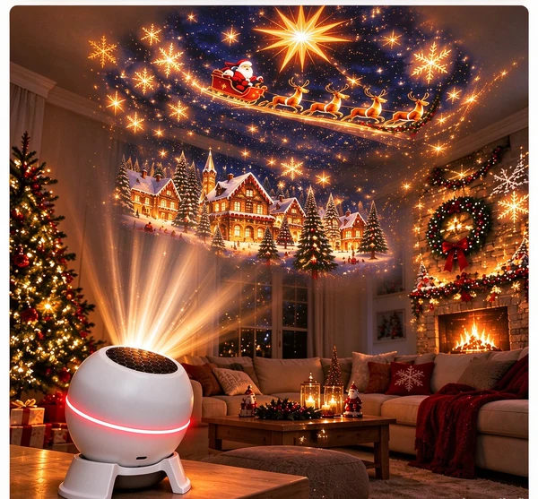 🎄🎅 Christmas Magic Projection Light – Bring Holiday Scenes to Life