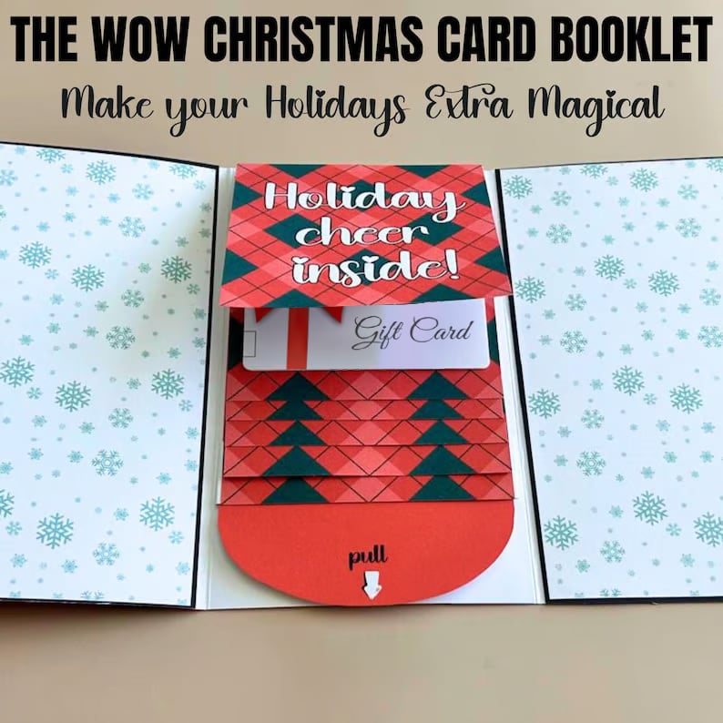 🎄 50K+ SOLD! 🎁✨ Christmas Gift Card Holder Book – Handmade Holiday Surprise, Festive Design & Heartfelt Gifting Magic 🎅