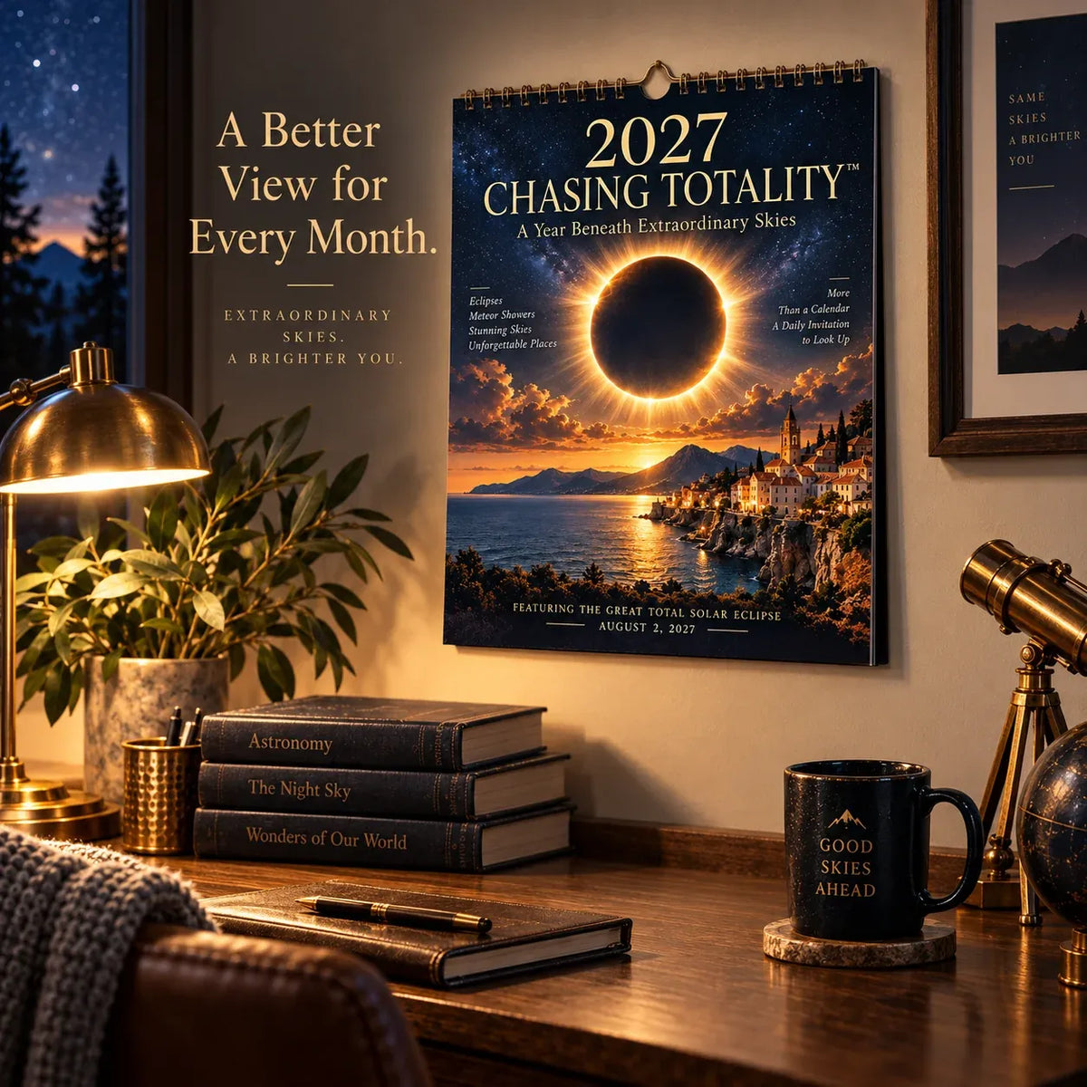 ⏳ Last Day 49% OFF – 🌌 2027 Chasing Totality™ Celestial Wall Calendar | 12 Extraordinary Skies & August Total Solar Eclipse ✨