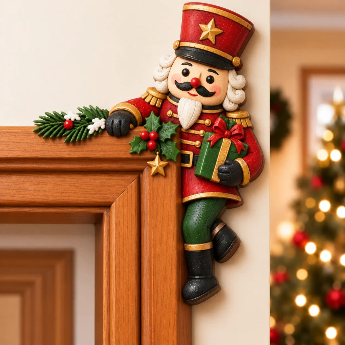 ⏰LAST DAY 50% OFF 🎅Christmas Peekaboo Door Frame Corner Decor