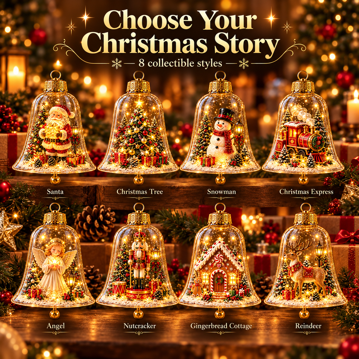 ✨🎄 Glowing Christmas Story Ornament – Light-Up Mini Holiday Scene