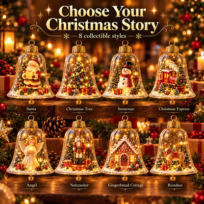 ✨🎄 Glowing Christmas Story Ornament – Light-Up Mini Holiday Scene