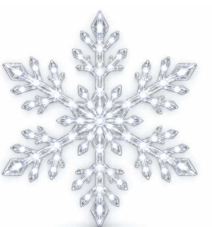❄️ LED Snowflake Wall Lights | 3D Christmas Snowflake Décor with Blue & White Glow, Remote Control & Magical Indoor Holiday Atmosphere ✨