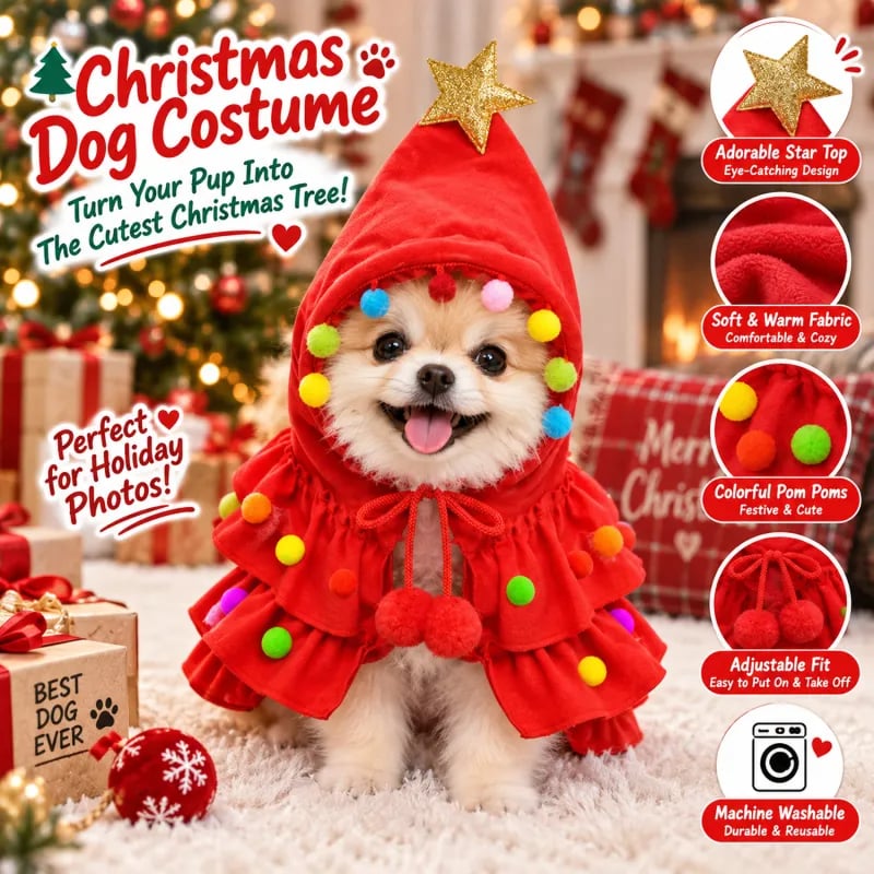 🎄Christmas Tree Pet Cape