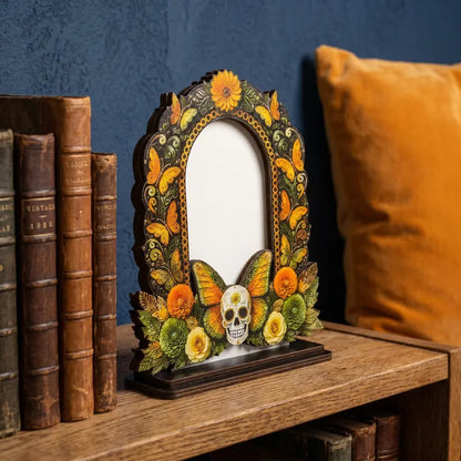 🌼 50% OFF Día de los Muertos Memorial Photo Frame – Wooden Ofrenda Decor