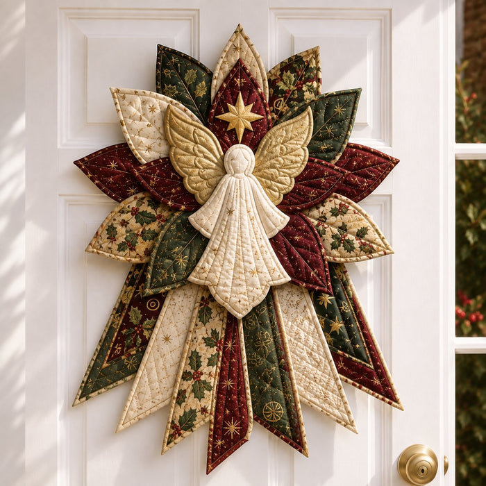 Celestial Angel quilted Christmas DIY sewing kit finished design