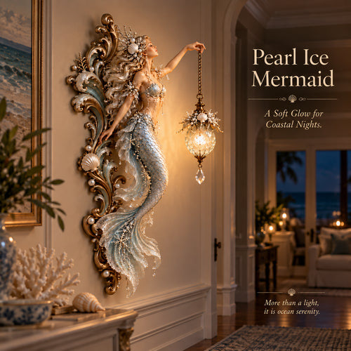 🧜‍♀️Pearl Ice Mermaid Wall Light — Sculptural Beauty with a Gentle Ocean Glow
