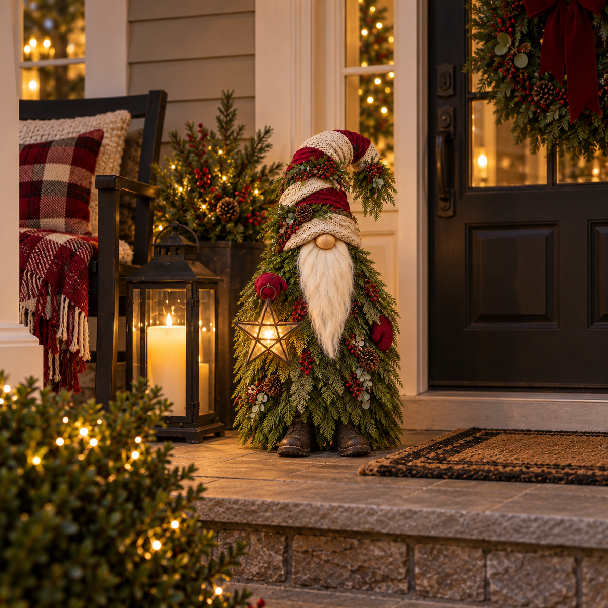 🔥 LAST DAY 30% OFF 🔥Evergreen Star Gnome™ Lighted Christmas Woodland Decor