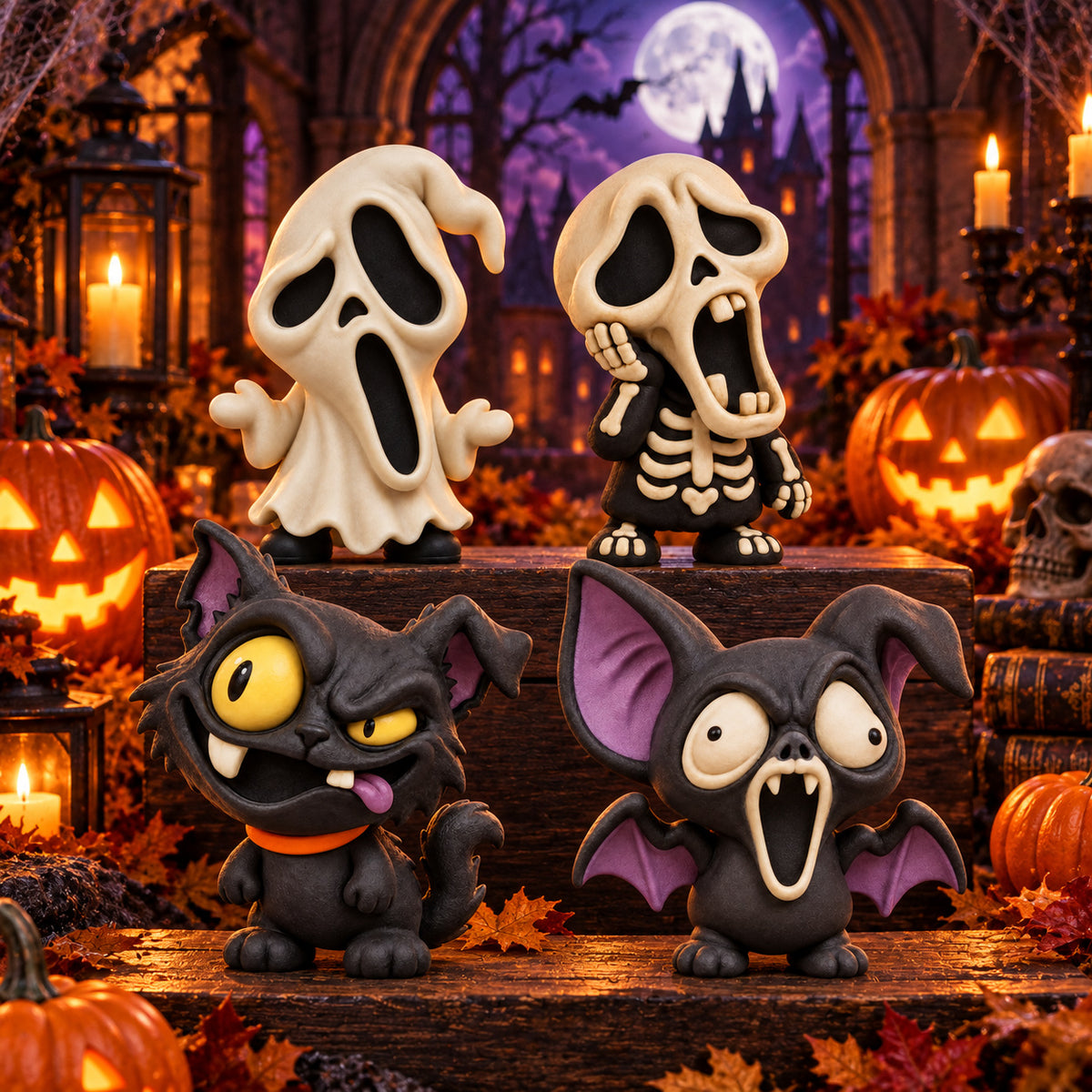 Scream Squad — 4-Piece Halloween Desk Decor Set