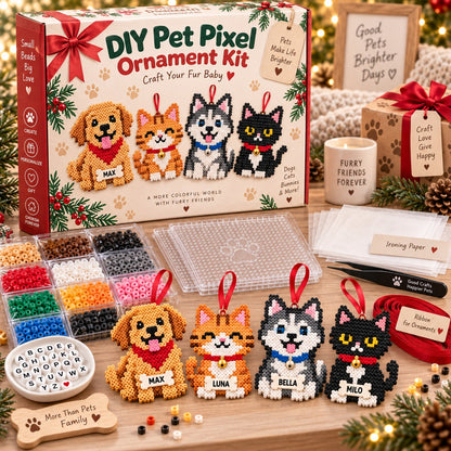 🐾 My Furry Friend Keepsake™ – DIY Pet Pixel Ornament Kit