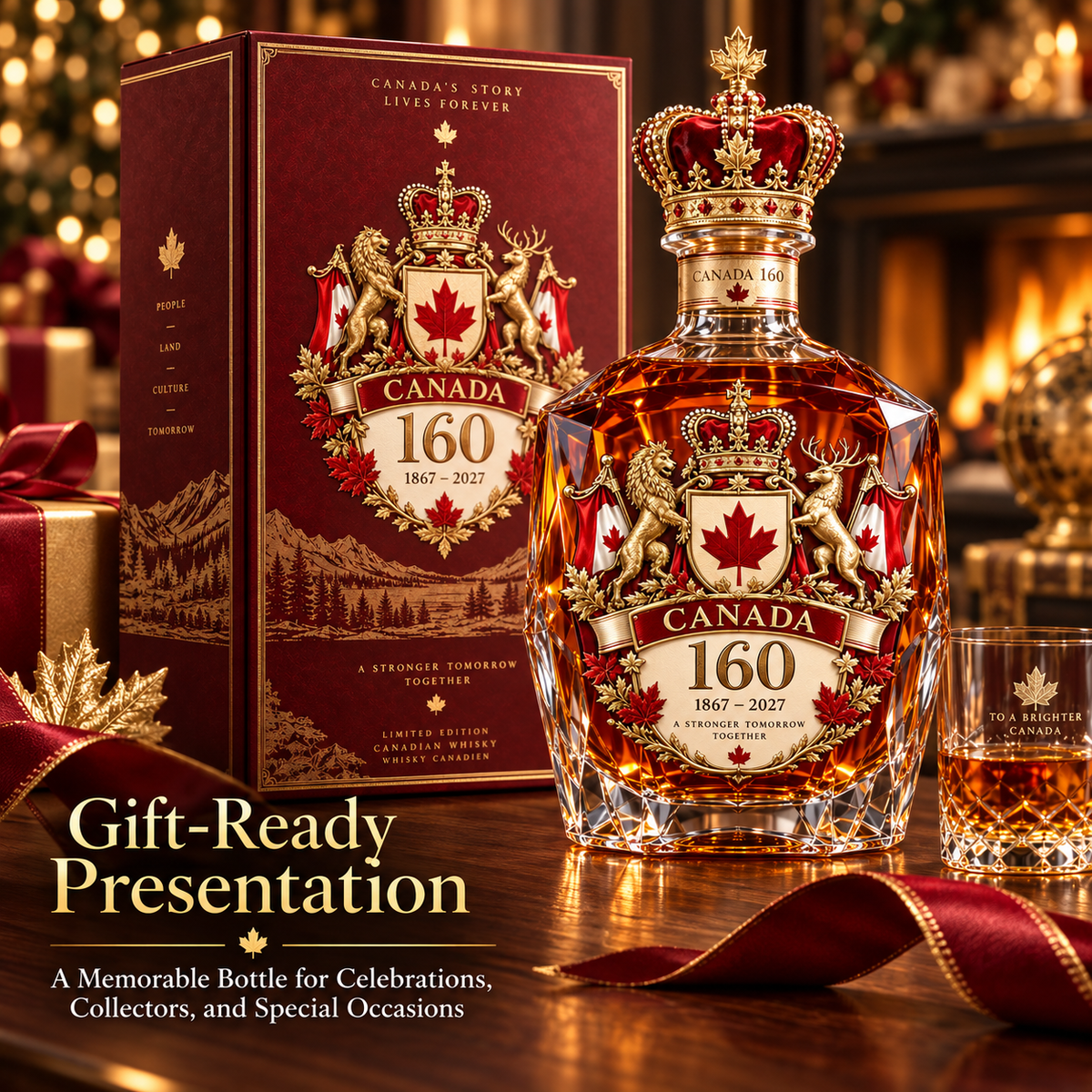 🔥 LIMITED-TIME 50% OFF | 🍁🇨🇦 Canada 160 Collector Decanter™ – 1867–2027 Heritage Tribute & Patriotic Keepsake ✨
