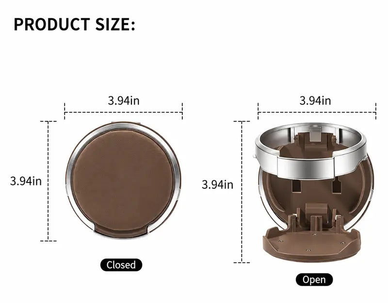 Universal Foldable Car Cup Holder with Hook – Space-Saving Drink & Bag Organizer