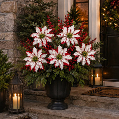 ❀Christmas Poinsettia Planter Inserts