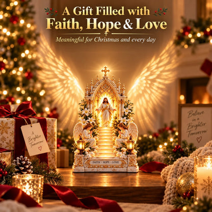 ✨ ✝️ Heaven Opens Up – Step by Step: The Illuminated Jesus Staircase | Faith, Hope, and Love