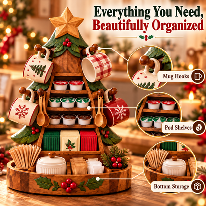 ☕🎄MerryBrew Tree™ Christmas Coffee Station Organizer