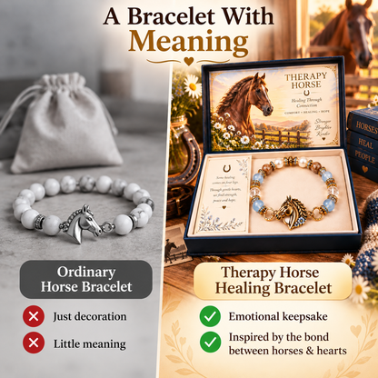 🐴 Therapy Horse Healing Bracelet - A Meaningful Keepsake Inspired by the Healing Bond Between Horses & Hearts 🤍🐴