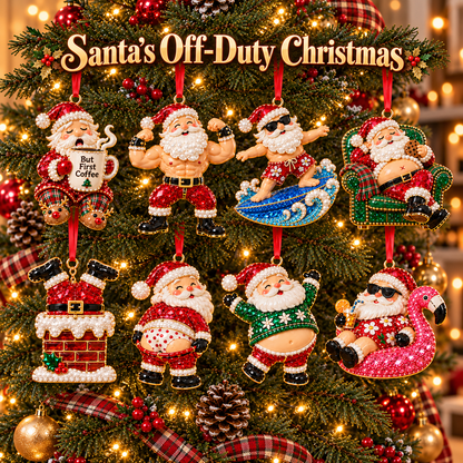 🎄 Limited-Time Christmas Sale | 2026 Santa’s Off-Duty Ornaments – 8 Sparkling Designs for a Tree Full of Cheer ✨