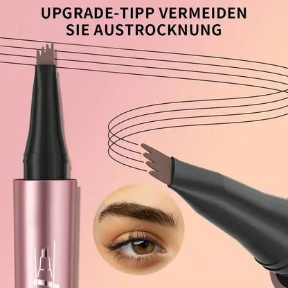 🎁✨Wasserfester Micro-Fork Augenbrauenstift, langanhaltende Brownen-Pen für natürliche, haarähnliche Striche