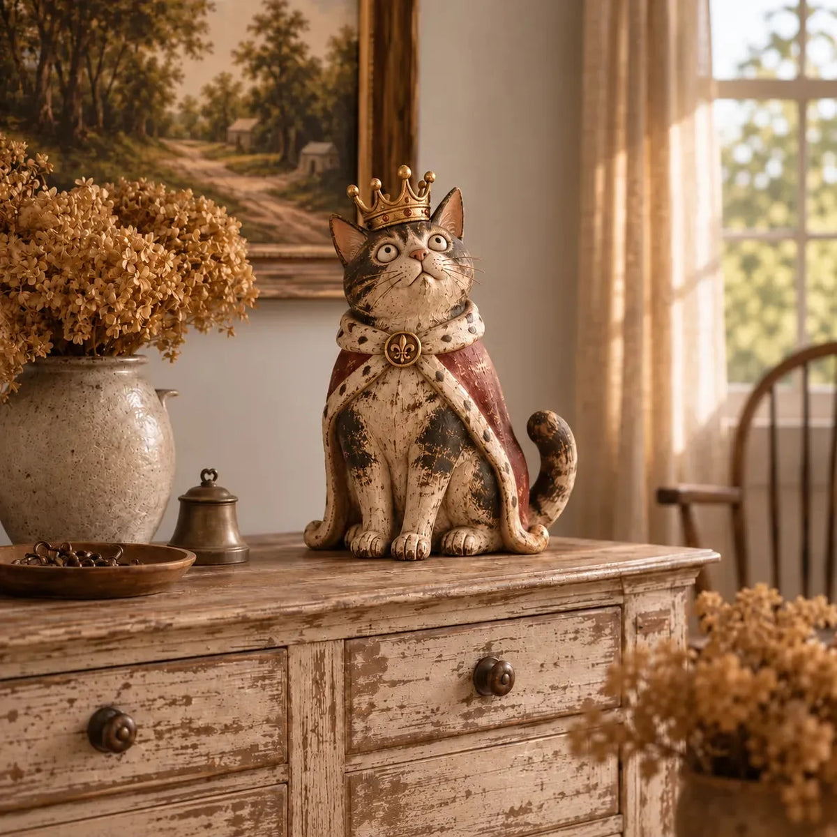 Cat Court figurine gift for cat lovers and collectors