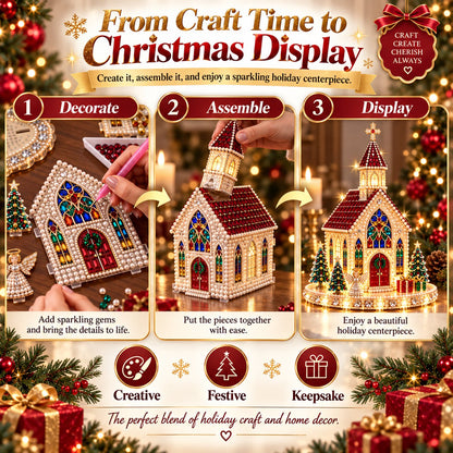 ✨🔥Sparkling Christmas Church DIY Gem Art Kit✨🔥