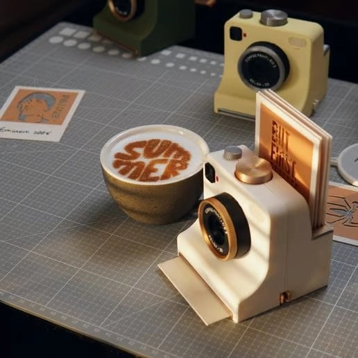 ☕ Instant Latte Art Creator | Latte Art with 30 Stencils | One‑Press Coffee Foam Pattern Maker for Home Barista