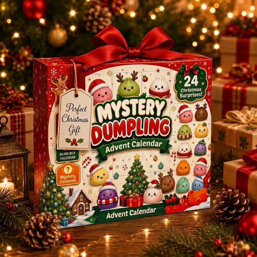 🎄Christmas Dumpling Squishy Advent Calendar🎁 24 Cute Surprise Fidget Toys