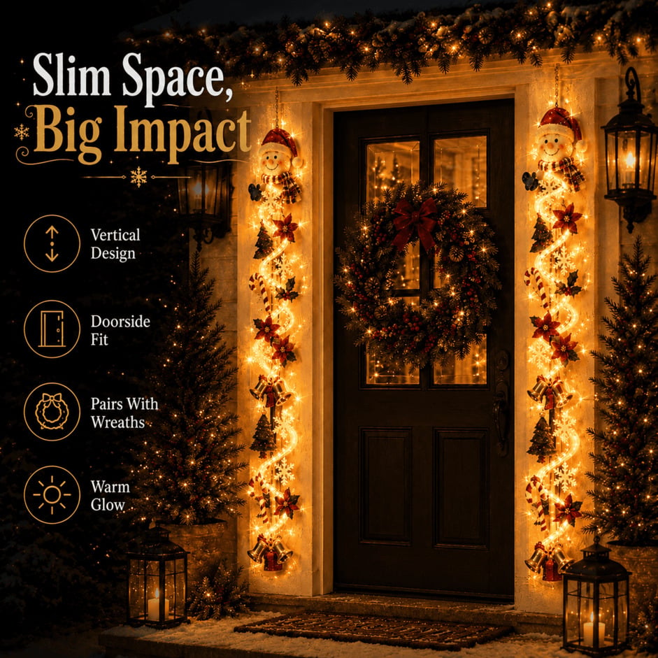 🎄 Christmas Magic Glowing Door Hanger – Light Up Your Door for the Holidays