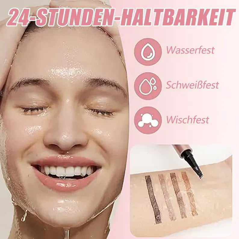 🎁✨Wasserfester Micro-Fork Augenbrauenstift, langanhaltende Brownen-Pen für natürliche, haarähnliche Striche