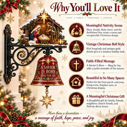 ✨ Jesus Nativity Christmas Door Bell - Welcome Christmas With The Story Of Jesus✨