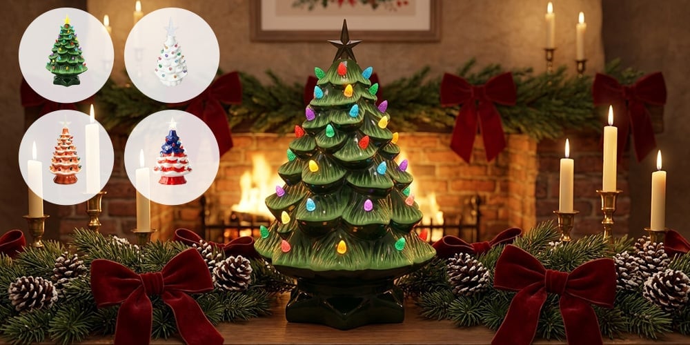 Mini Resin Nostalgic Christmas Tree Lamp