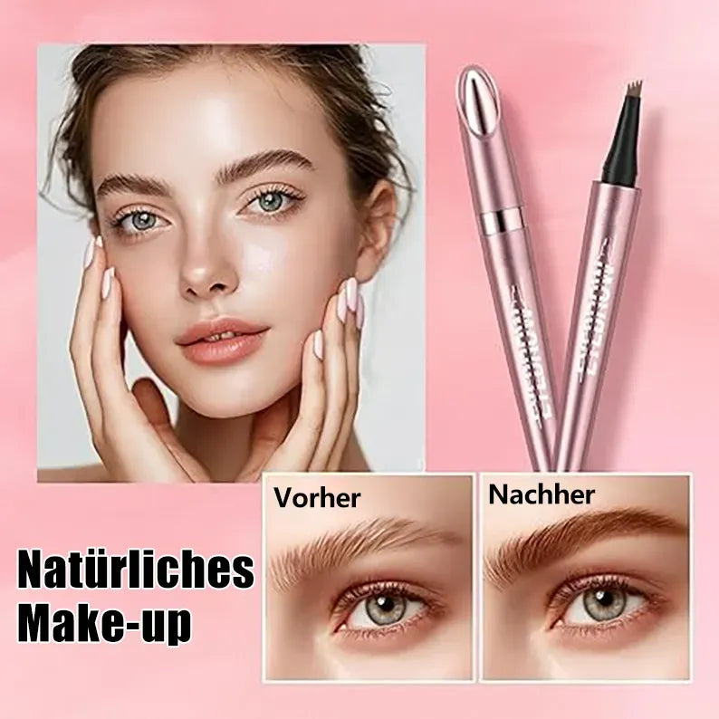 🎁✨Wasserfester Micro-Fork Augenbrauenstift, langanhaltende Brownen-Pen für natürliche, haarähnliche Striche