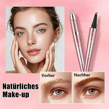 🎁✨Wasserfester Micro-Fork Augenbrauenstift, langanhaltende Brownen-Pen für natürliche, haarähnliche Striche