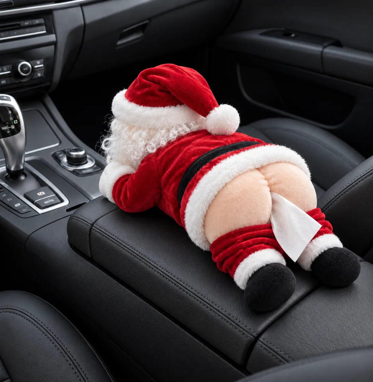 🔥 LAST DAY 50% OFF 🔥 🎅 Cheeky Santa Plush Tissue Holder™ – Funny Christmas Car Tissue Box Cover & Holiday Gift 🎄😂