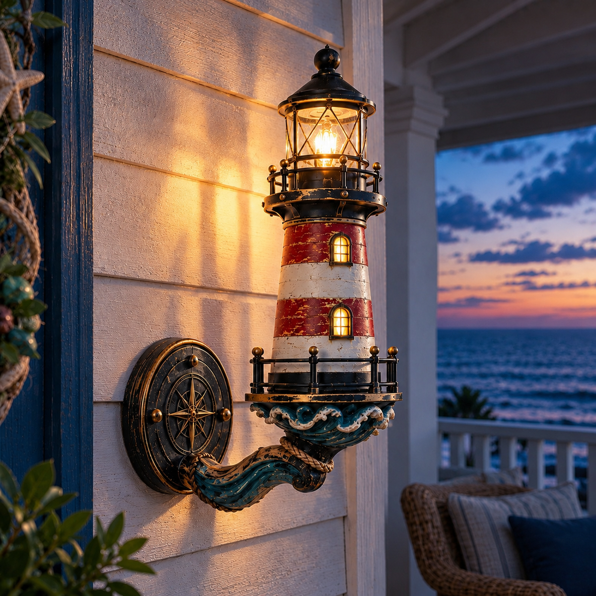 🔥 LIMITED-TIME 50% OFF | 🌊 Vintage Coastal Lighthouse Wall Light™ – Nautical Beacon Glow for a Warm Seaside Home
