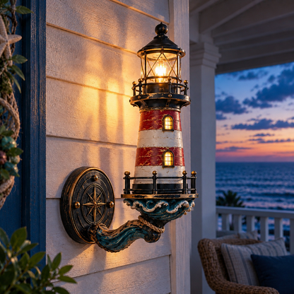 🔥 LIMITED-TIME 50% OFF | 🌊 Vintage Coastal Lighthouse Wall Light™ – Nautical Beacon Glow for a Warm Seaside Home