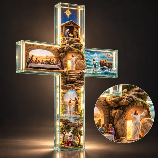 Christian cross displayed in home