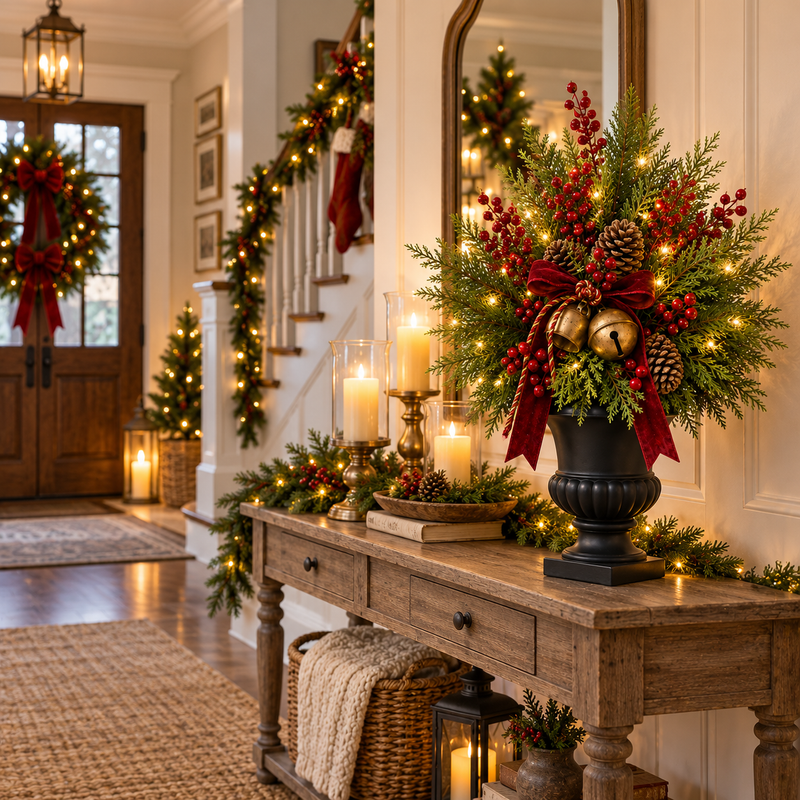 Christmas evergreen home decor inspiration