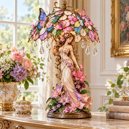 🦋 Nur für kurze Zeit im Angebot | Enchanted Butterfly Garden Lady – Blumenlampe mit zauberhaftem Leuchten für Ihr Zuhause ✨