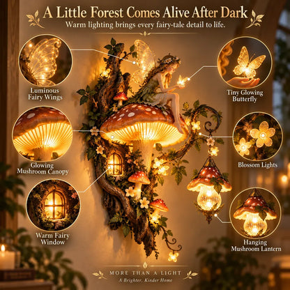 ⏰Limited Stock 50% OFF - 🧚✨ Enchanted Mushroom Fairy Wall Light 🍄🌿
