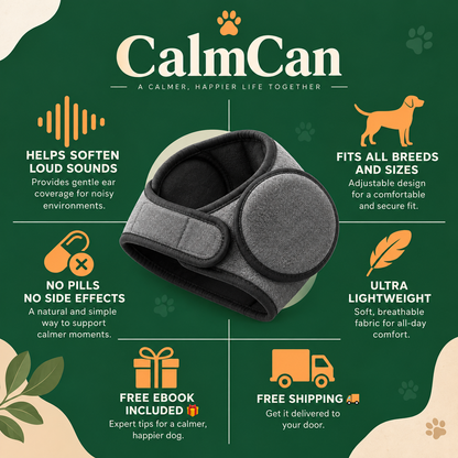 CalmEars™ Dog Noise-Reducing Ear Muffs A Softer Way Through Loud Moments.