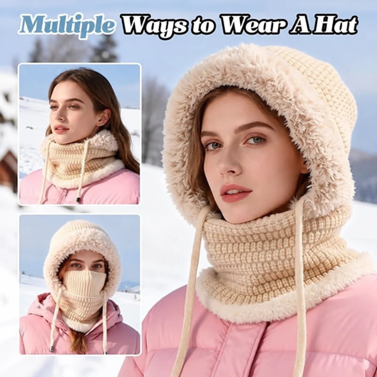 💗Hot Selling💥Ultimate Warmth 3-in-1 Winter Beanie