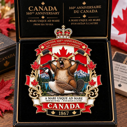 🍁 Canada 160th Anniversary “A Mari Usque Ad Mare” Tribute Badge |  3D Metal Enamel Keepsake 🇨🇦